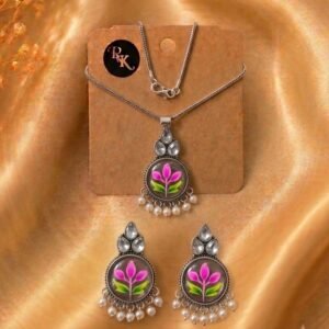 Neckpiece with earrings - 2627-0018